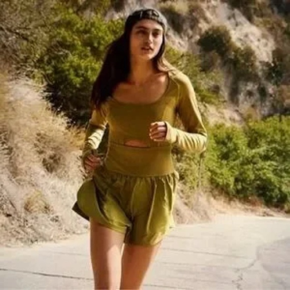 Free People Movement Skortsie Olive Green Size Medium